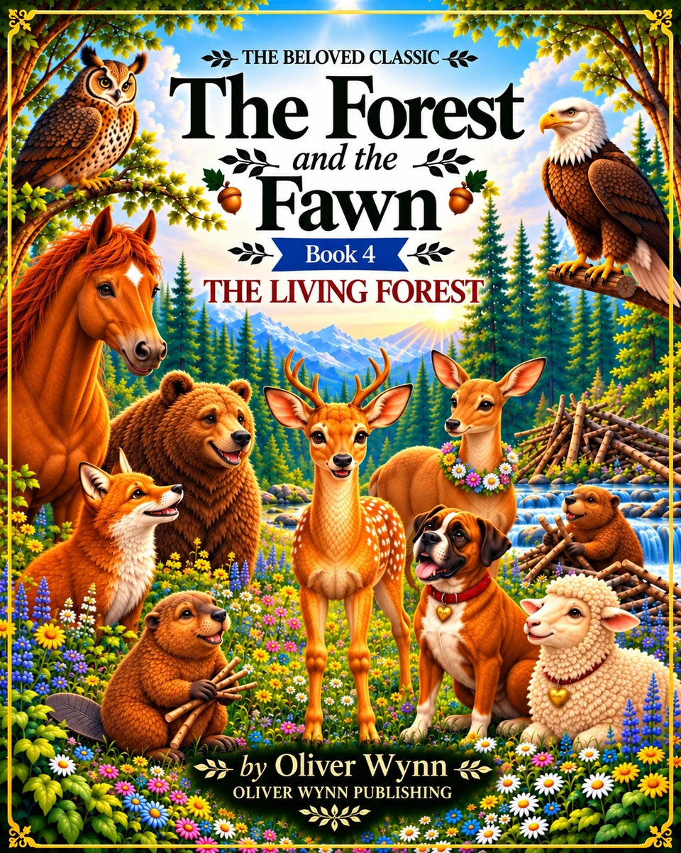 Book 4 illustrated cover, The Living Forest